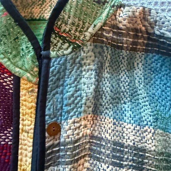 Namai Ladhiya Quilted Patchwork Kantha Jacket - Picture 10 of 10